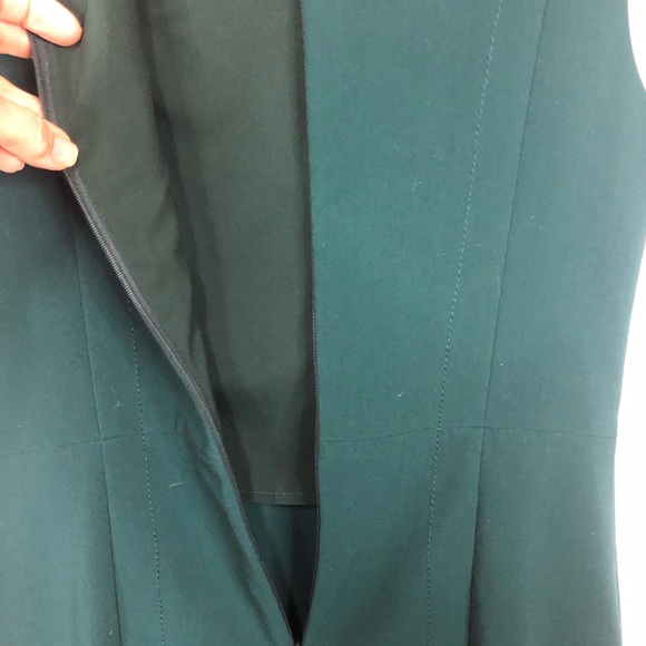 Banana Republic Dress Sleeveless Asymmetrical Buttons Fitted Waist Flared Skirt - Picture 6 of 10